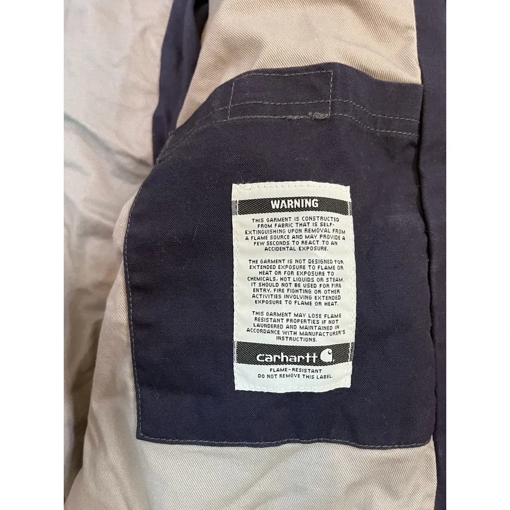 Carhartt Mens 2XL Navy FR CAT2 Full Swing Quick Duck Blue‎ Jacket 102179